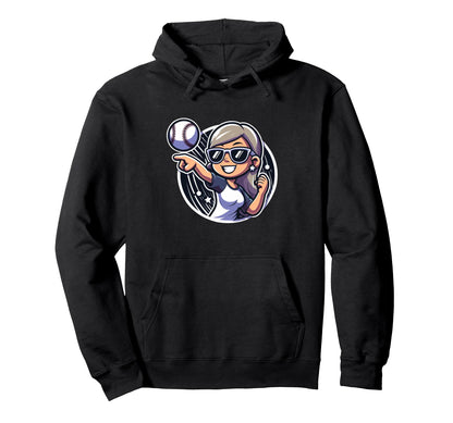 Baseball Player Sister Mother Fan Hoodie - Graphic Print for Adults - T-Shirt, Sweatshirt, Hoodie