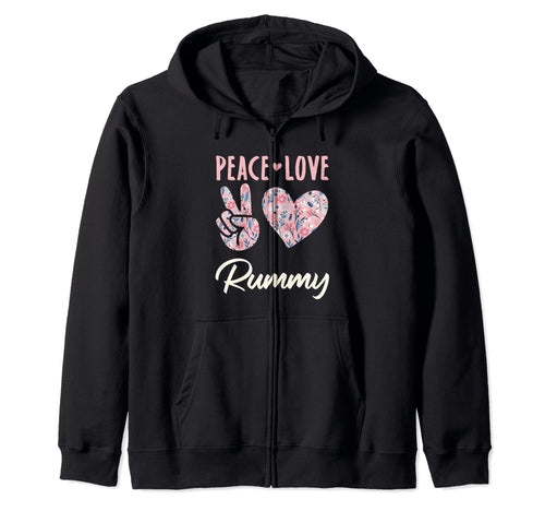 Peace Love Rummy Gifts And T-Shirt - Custom Art Print Men Women - T-Shirt, Sweatshirt, Hoodie