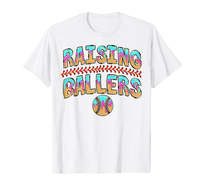 Raising Baller Mom Both Baseball T-Shirt - Trendy Graphic Men Women - T-Shirt, Sweatshirt, Hoodie