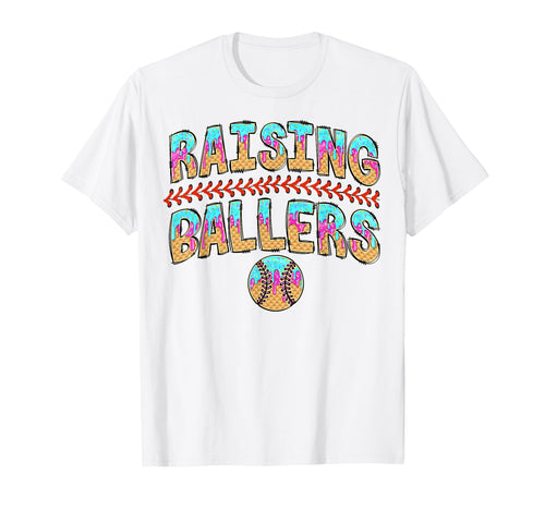 Raising Baller Mom Both Baseball T-Shirt - Trendy Graphic Men Women - T-Shirt, Sweatshirt, Hoodie