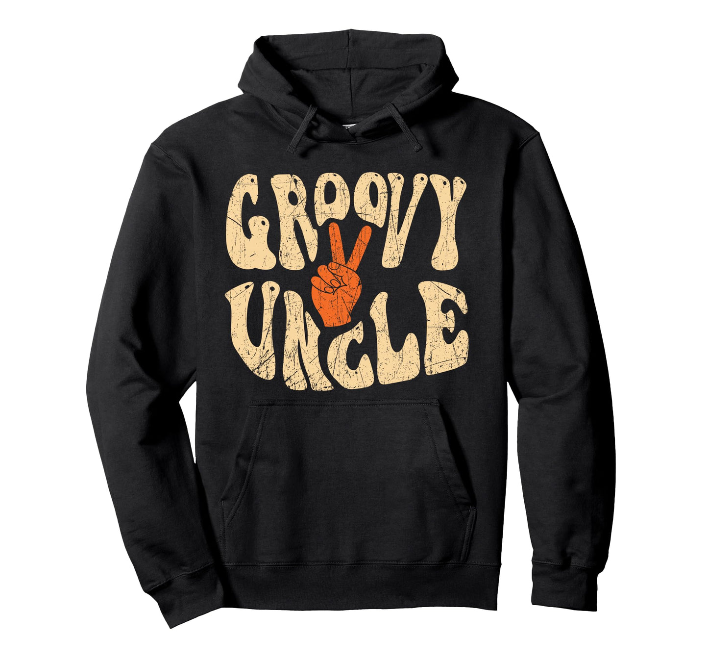 Groovy Uncle 70S Aesthetic Nostalgia Hoodie - Graphic Print Men Women - T-Shirt, Sweatshirt, Hoodie