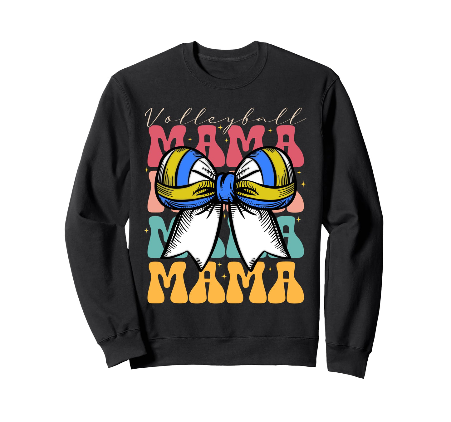Volleyball Mama Coquette Bow Game Day Sweatshirt - Novelty Apparel Unisex - T-Shirt, Sweatshirt, Hoodie