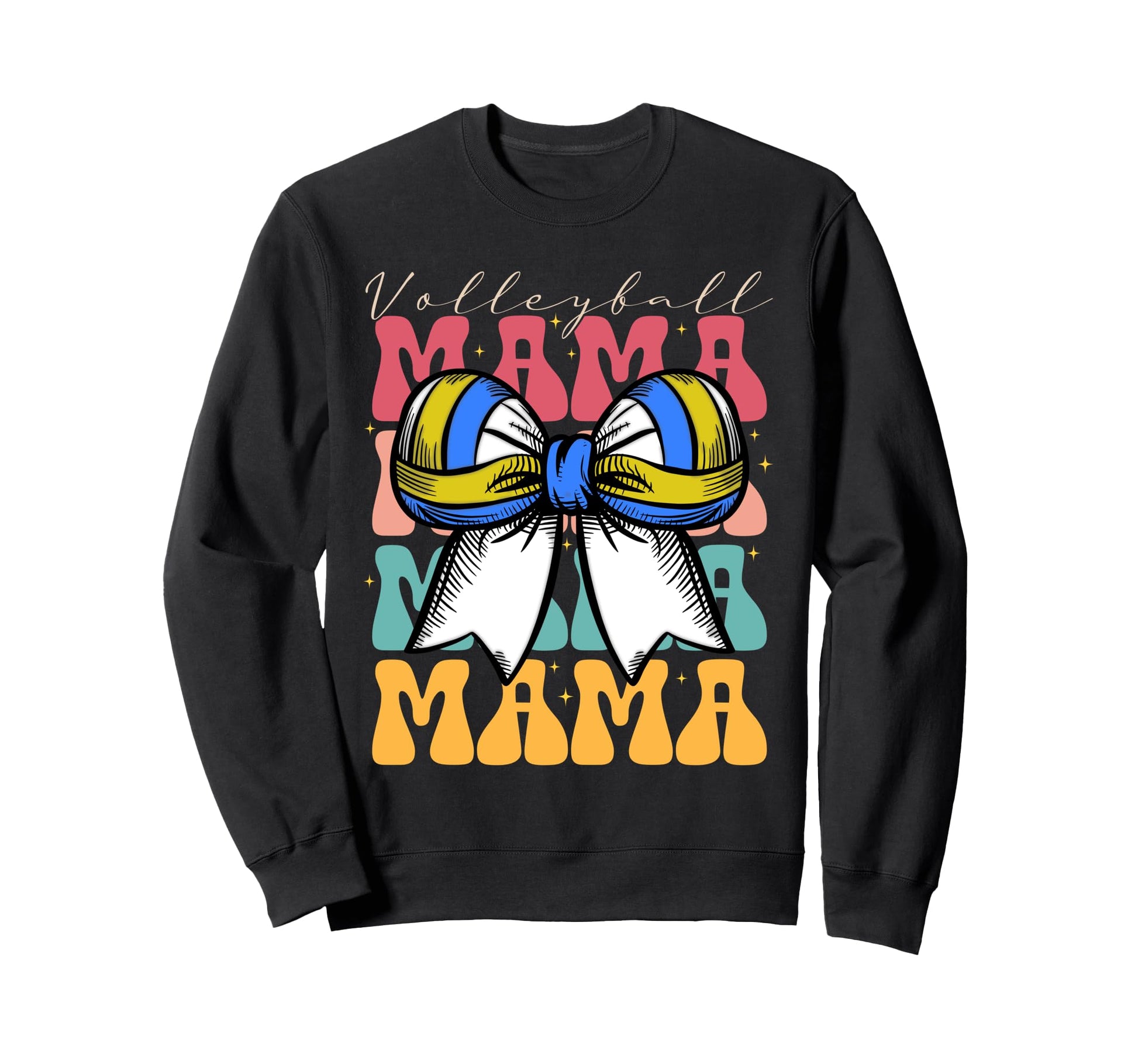 Volleyball Mama Coquette Bow Game Day Sweatshirt - Novelty Apparel Unisex - T-Shirt, Sweatshirt, Hoodie