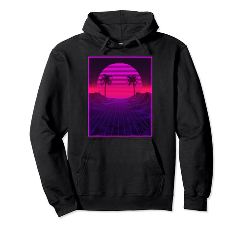 Vaporwave Aesthetic Retrowave Palm Tree Sweatshirt - Graphic Print Unisex - T-Shirt, Sweatshirt, Hoodie