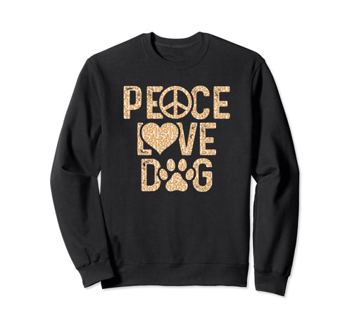 Dog Mom Dad Peace Love Dog Owners Sweatshirt - Minimalist Print Men Women - T-Shirt, Sweatshirt, Hoodie