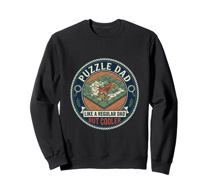 Puzzle Dad Jigsaw Pieces Brain Teaser Sweatshirt - Minimalist Print Unisex - T-Shirt, Sweatshirt, Hoodie