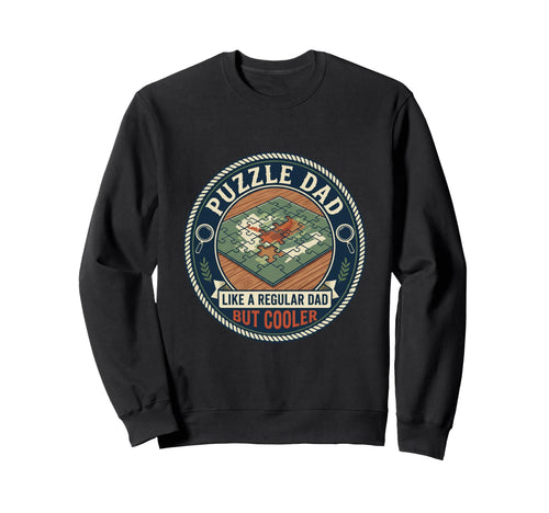 Puzzle Dad Jigsaw Pieces Brain Teaser Sweatshirt - Minimalist Print Unisex - T-Shirt, Sweatshirt, Hoodie