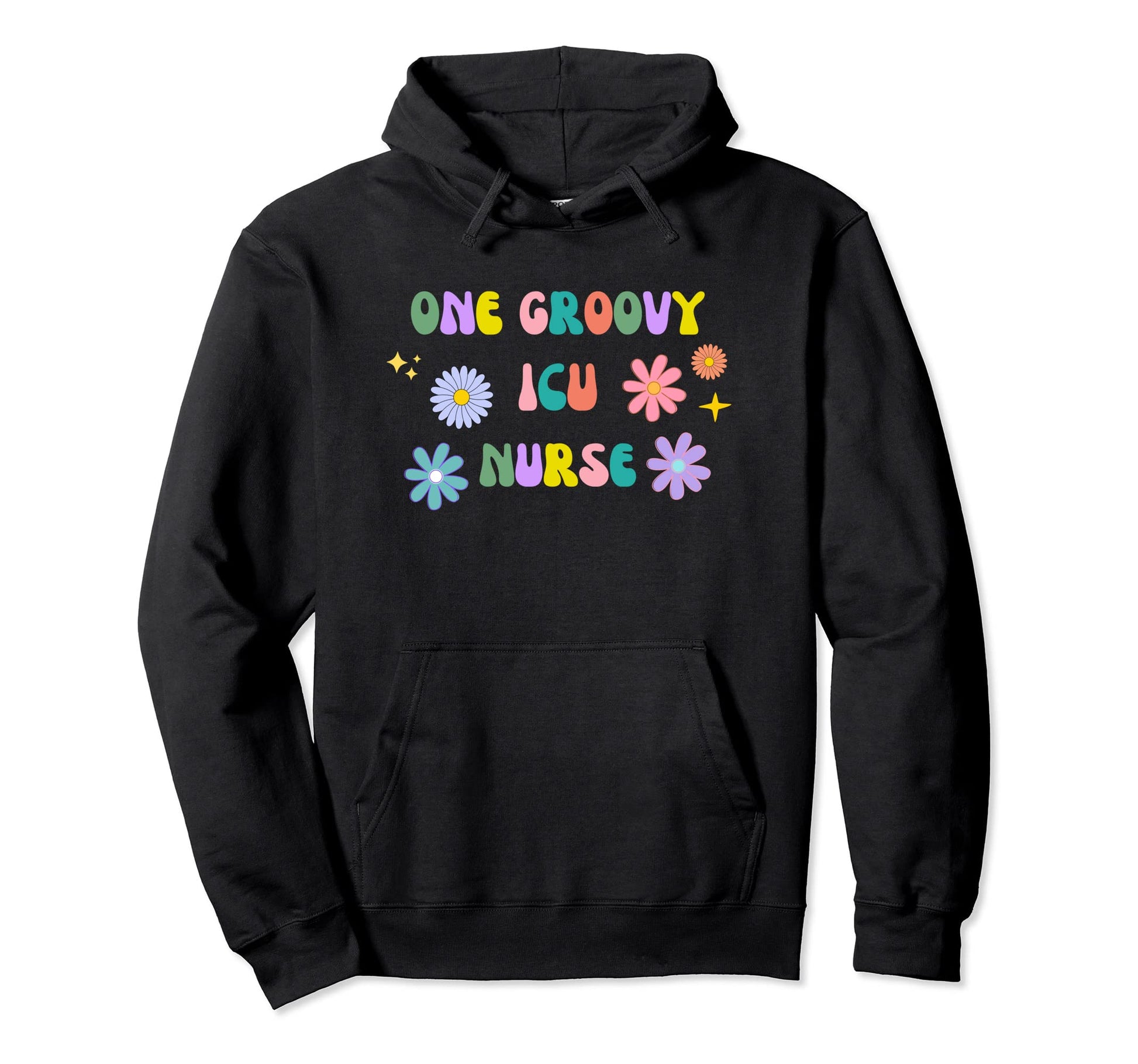 One Groovy Icu Nurse Rn Nursing Hoodie - Aesthetic Graphic Men Women - T-Shirt, Sweatshirt, Hoodie