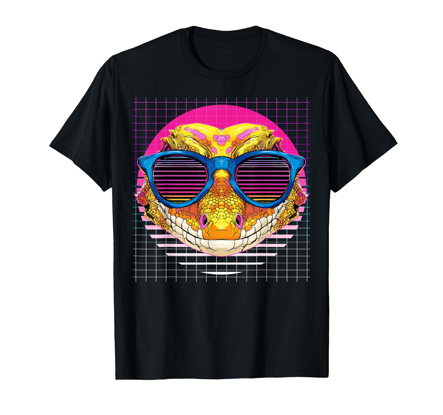 Crested Gecko Sunglasses Lizard T-Shirt - Graphic Print for Adults - T-Shirt, Sweatshirt, Hoodie