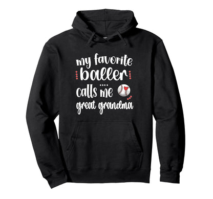 My Favorite Baseball Player Calls Me Hoodie - Graphic Print for Adults - T-Shirt, Sweatshirt, Hoodie