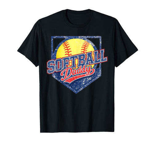 Softball Daddy Softball Game Day T-Shirt - Streetwear Style for Adults - T-Shirt, Sweatshirt, Hoodie