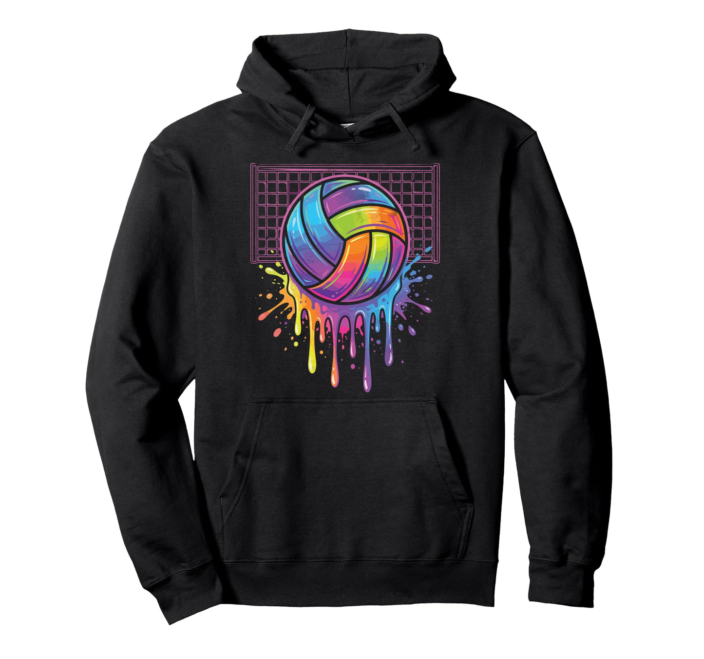 Volleyball Drip Game Day Sports Player Hoodie - Graphic Print for Adults - T-Shirt, Sweatshirt, Hoodie