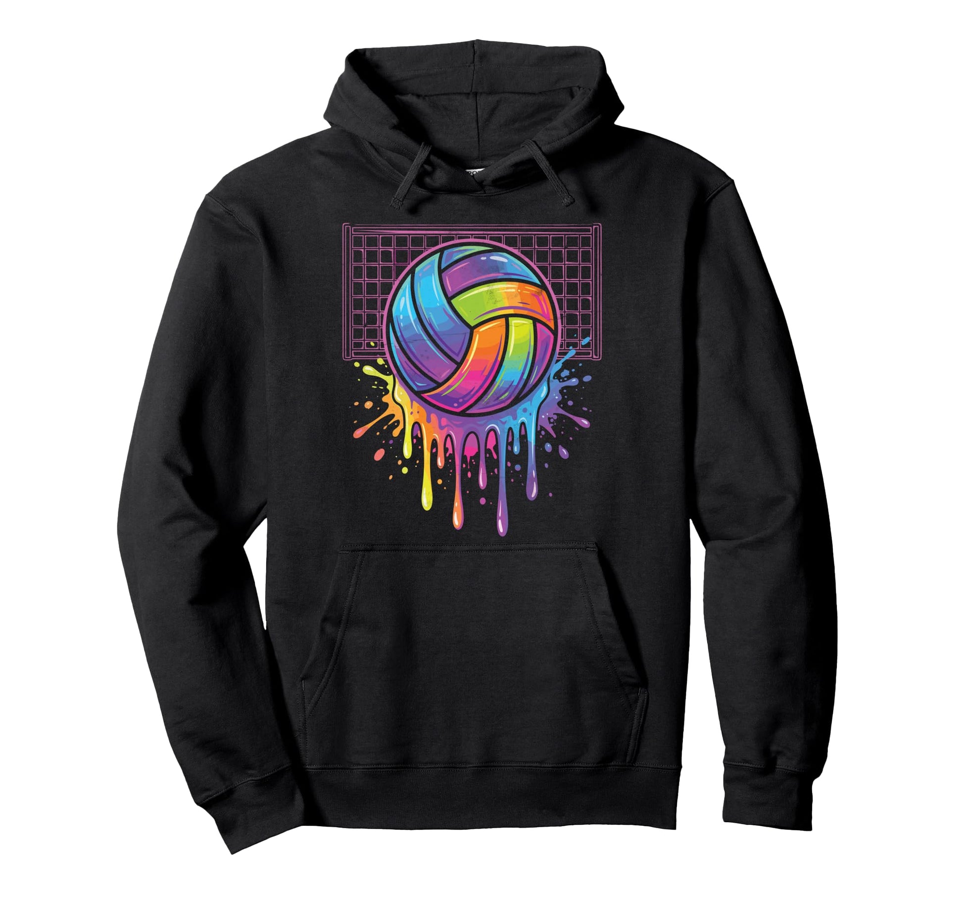 Volleyball Drip Game Day Sports Player Hoodie - Graphic Print for Adults - T-Shirt, Sweatshirt, Hoodie