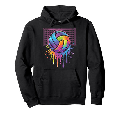 Volleyball Drip Game Day Sports Player Hoodie - Graphic Print for Adults - T-Shirt, Sweatshirt, Hoodie