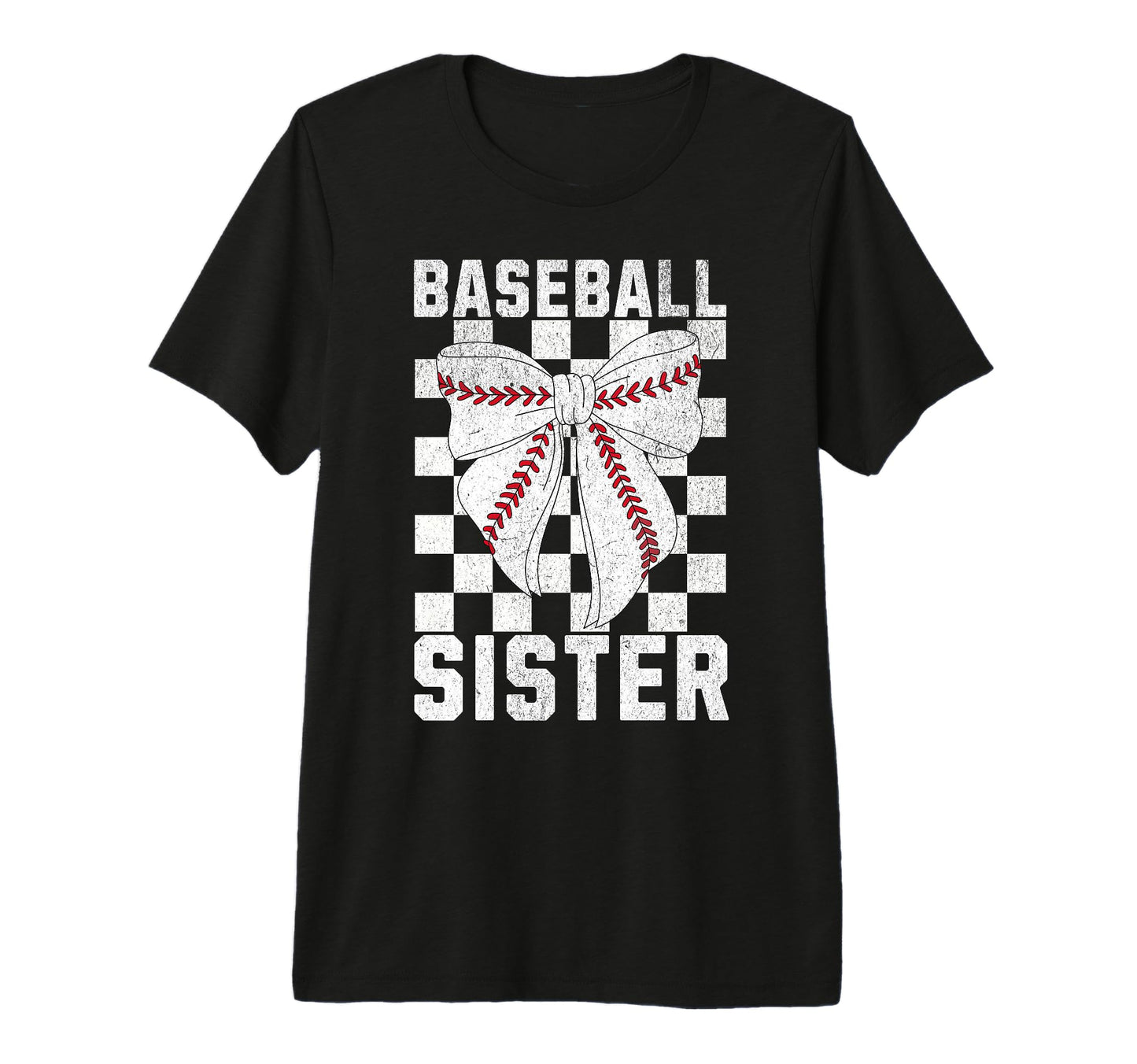 Baseball Sister Coquette Bow Sis T-Shirt - Minimalist Print Men Women - T-Shirt, Sweatshirt, Hoodie