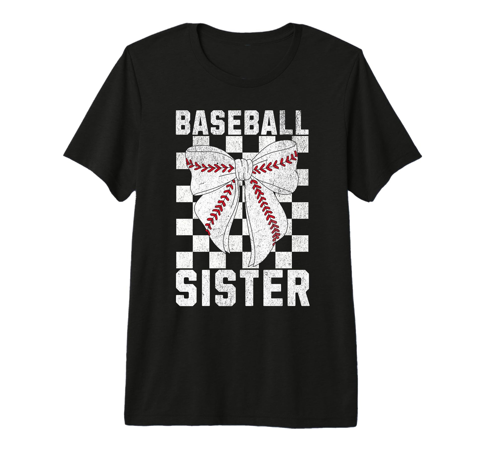 Baseball Sister Coquette Bow Sis T-Shirt - Minimalist Print Men Women - T-Shirt, Sweatshirt, Hoodie