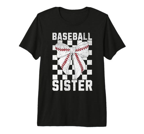 Baseball Sister Coquette Bow Sis T-Shirt - Minimalist Print Men Women - T-Shirt, Sweatshirt, Hoodie