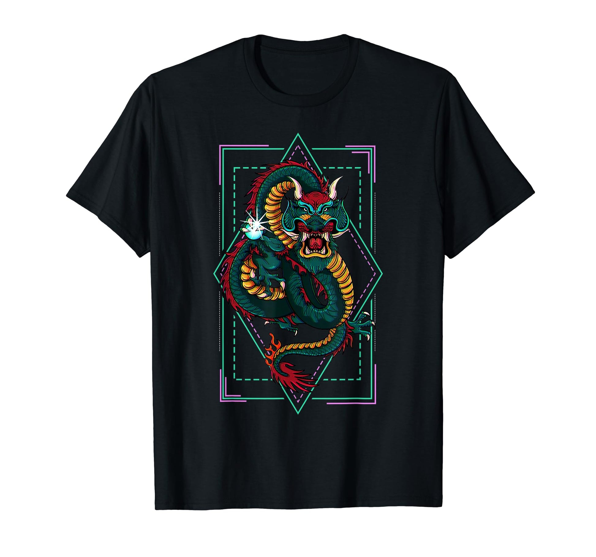 Japanese Aesthetic Dragon Vaporwave T-Shirt - Aesthetic Graphic for Adults - T-Shirt, Sweatshirt, Hoodie