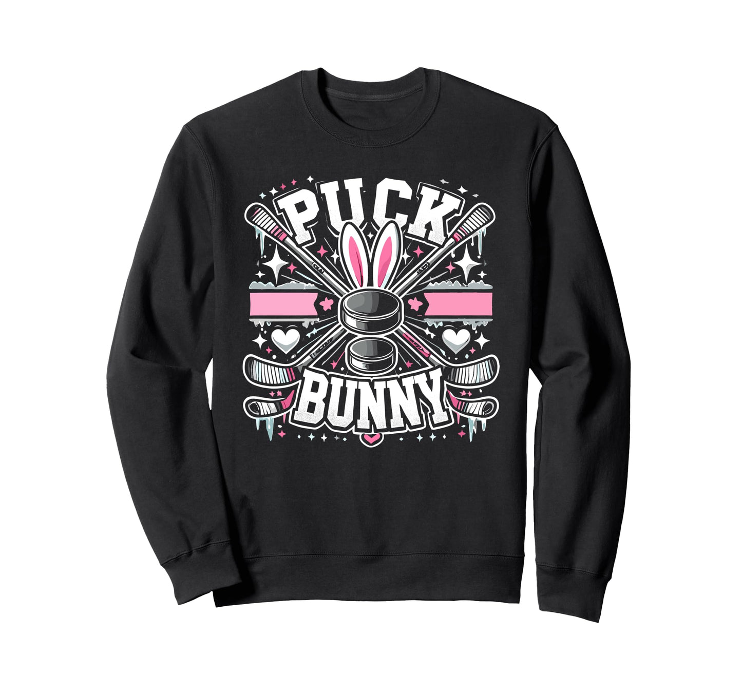 Puck Bunny Ice Hockey Game Day Sweatshirt - Fun Novelty Design for Adults - T-Shirt, Sweatshirt, Hoodie