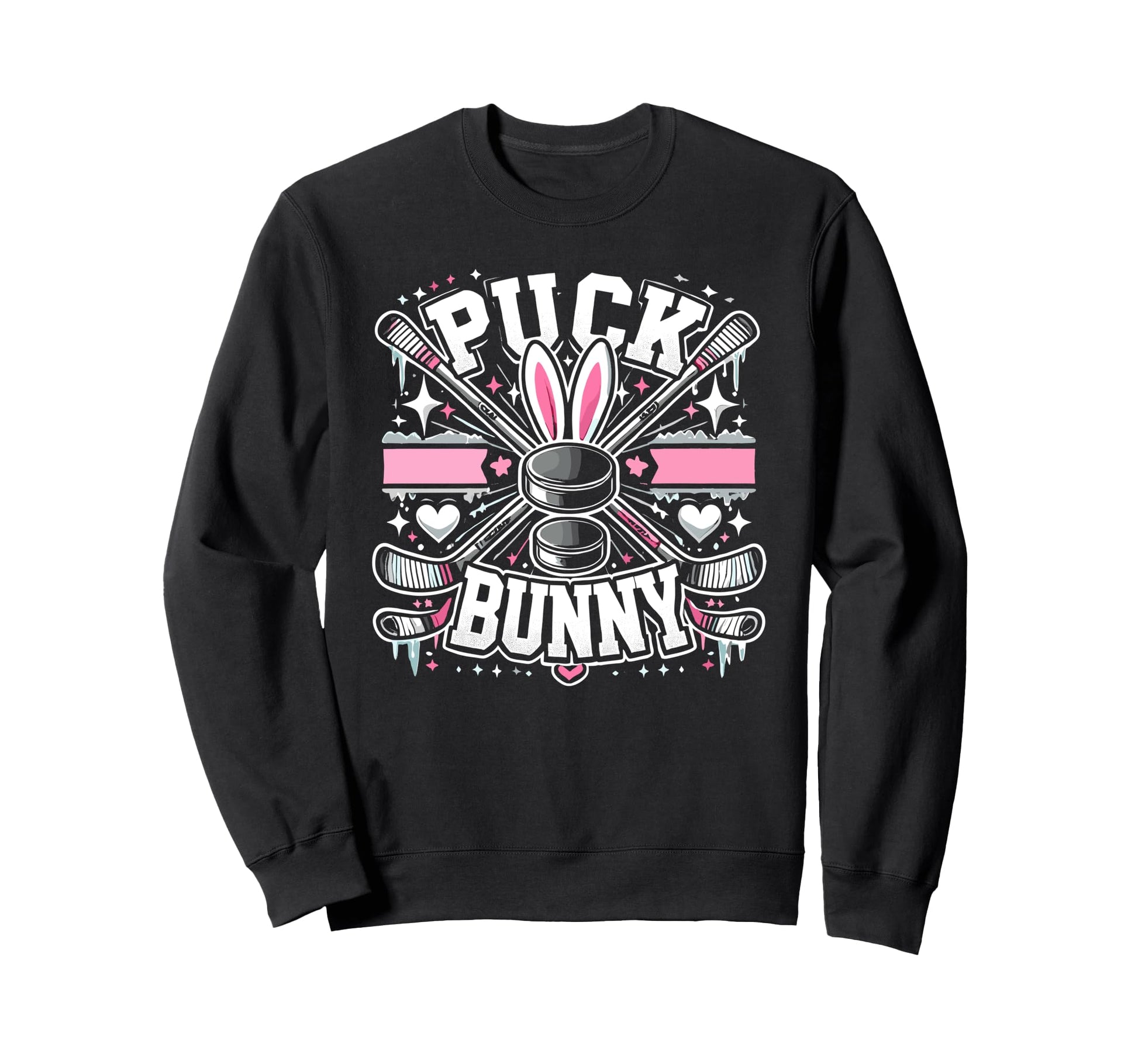 Puck Bunny Ice Hockey Game Day Sweatshirt - Fun Novelty Design for Adults - T-Shirt, Sweatshirt, Hoodie