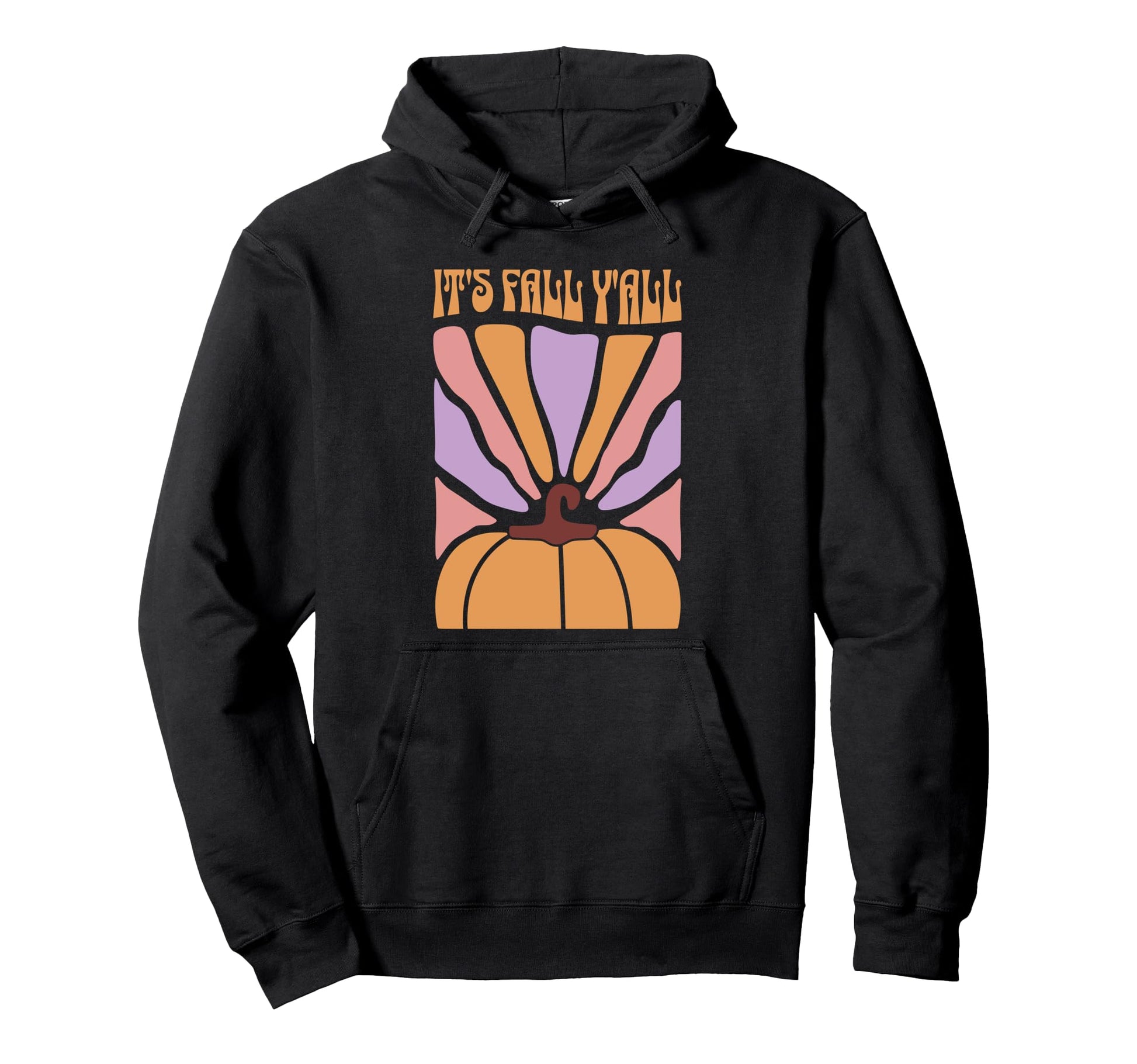 Its Fall Yall Boho Floral Pumpkin Hoodie - Trendy Graphic Unisex - T-Shirt, Sweatshirt, Hoodie