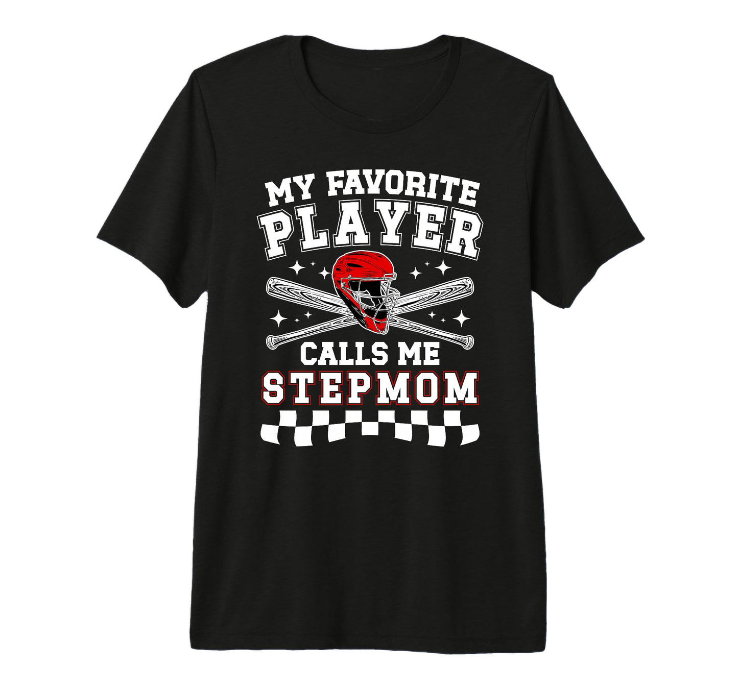 Proud Baseball Stepmom Baseball T-Shirt - Minimalist Print Men Women - T-Shirt, Sweatshirt, Hoodie