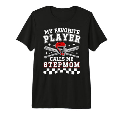 Proud Baseball Stepmom Baseball T-Shirt - Minimalist Print Men Women - T-Shirt, Sweatshirt, Hoodie