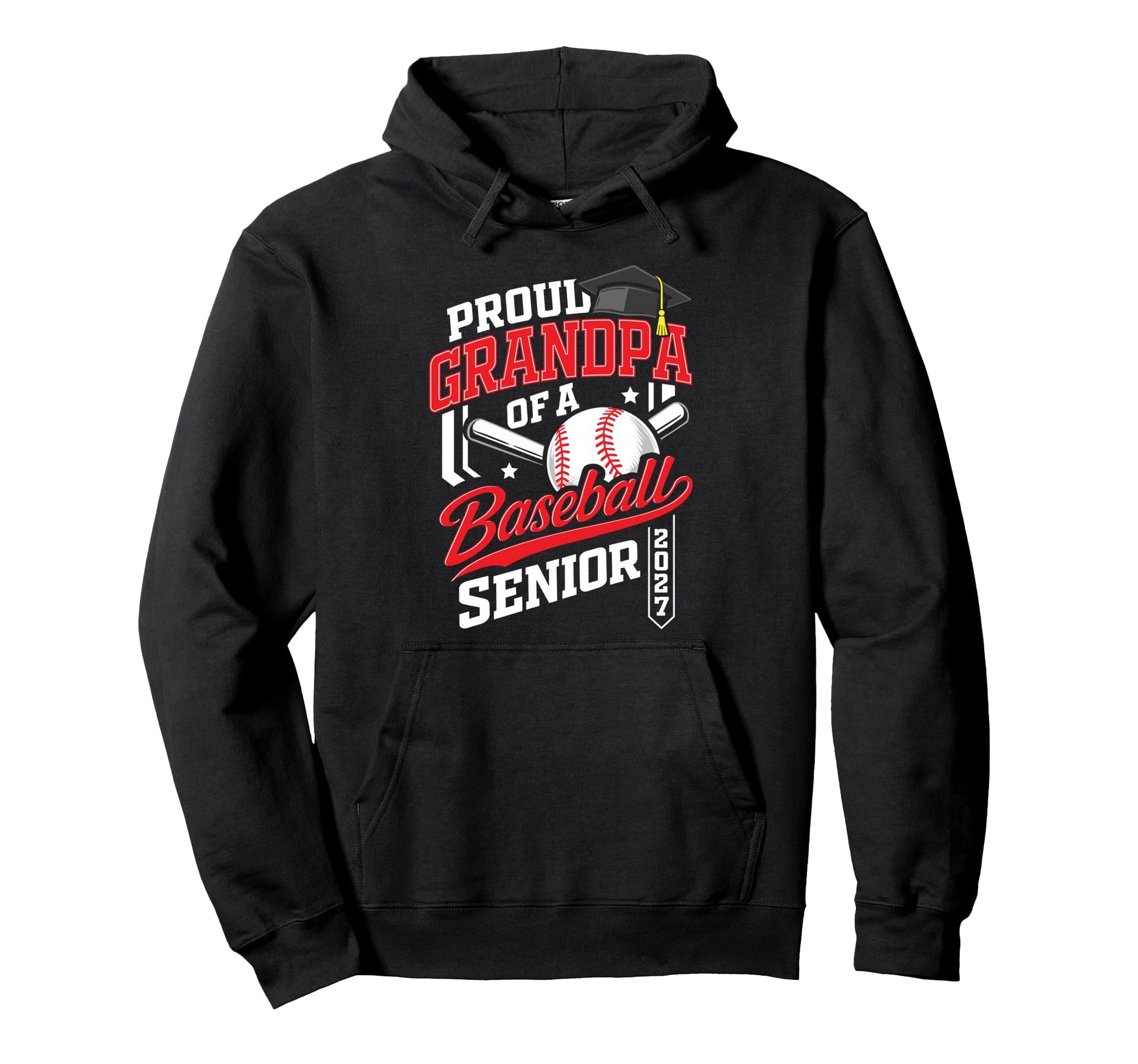 Proud Grandpa Baseball Senior Class Hoodie - Aesthetic Graphic for Adults - T-Shirt, Sweatshirt, Hoodie