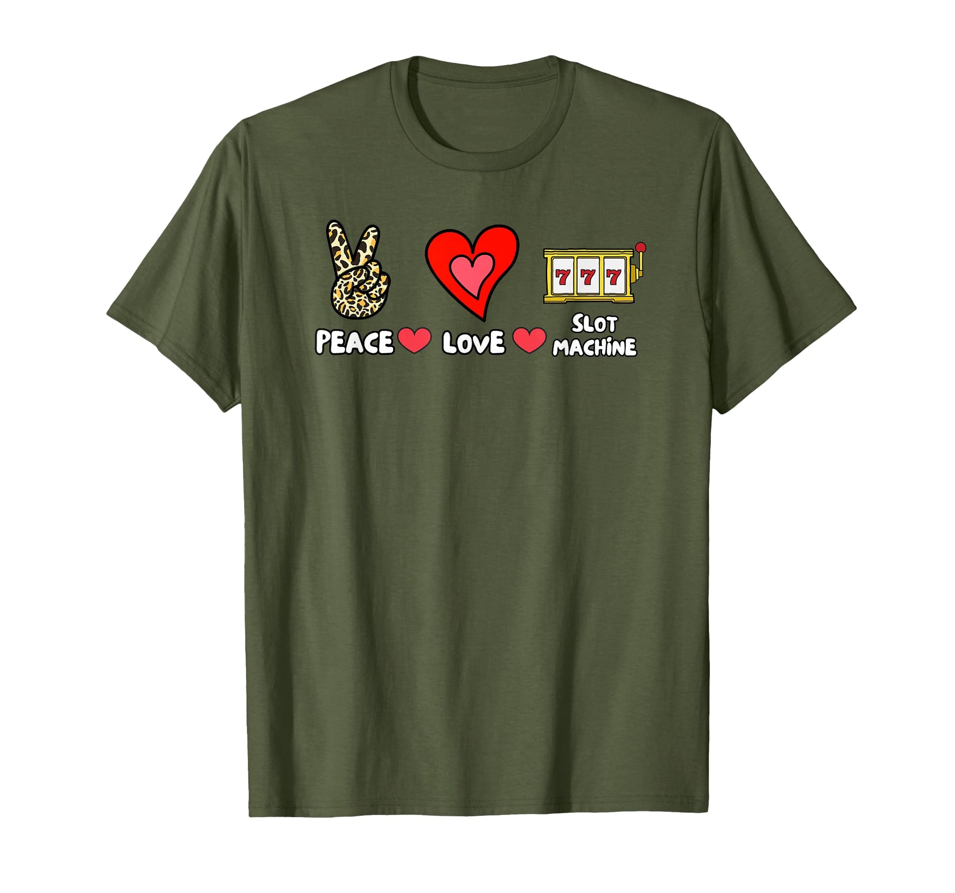 Peace Love Slot Machine T-Shirt - Streetwear Style for Adults - T-Shirt, Sweatshirt, Hoodie