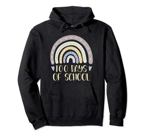 100 Days School Teacher Student Rainbow Hoodie - Novelty Apparel Unisex - T-Shirt, Sweatshirt, Hoodie