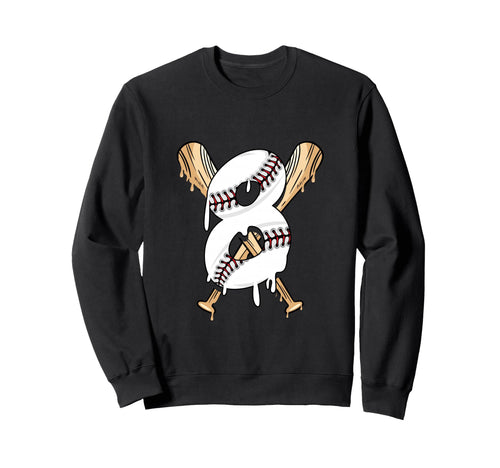 8Th Birthday Baseball Sweatshirt - Novelty Apparel Unisex - T-Shirt, Sweatshirt, Hoodie