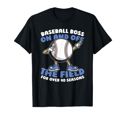 40Th Birthday Baseballer Team Sport T-Shirt - Minimalist Print Men Women - T-Shirt, Sweatshirt, Hoodie