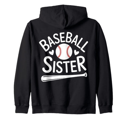 Baseball Player Baseball Sister Hoodie - Trendy Graphic for Adults - T-Shirt, Sweatshirt, Hoodie