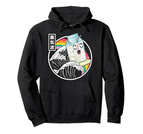 Surfing Milk Carton Kanagawa Wave Japan Hoodie - Trendy Graphic Men Women - T-Shirt, Sweatshirt, Hoodie