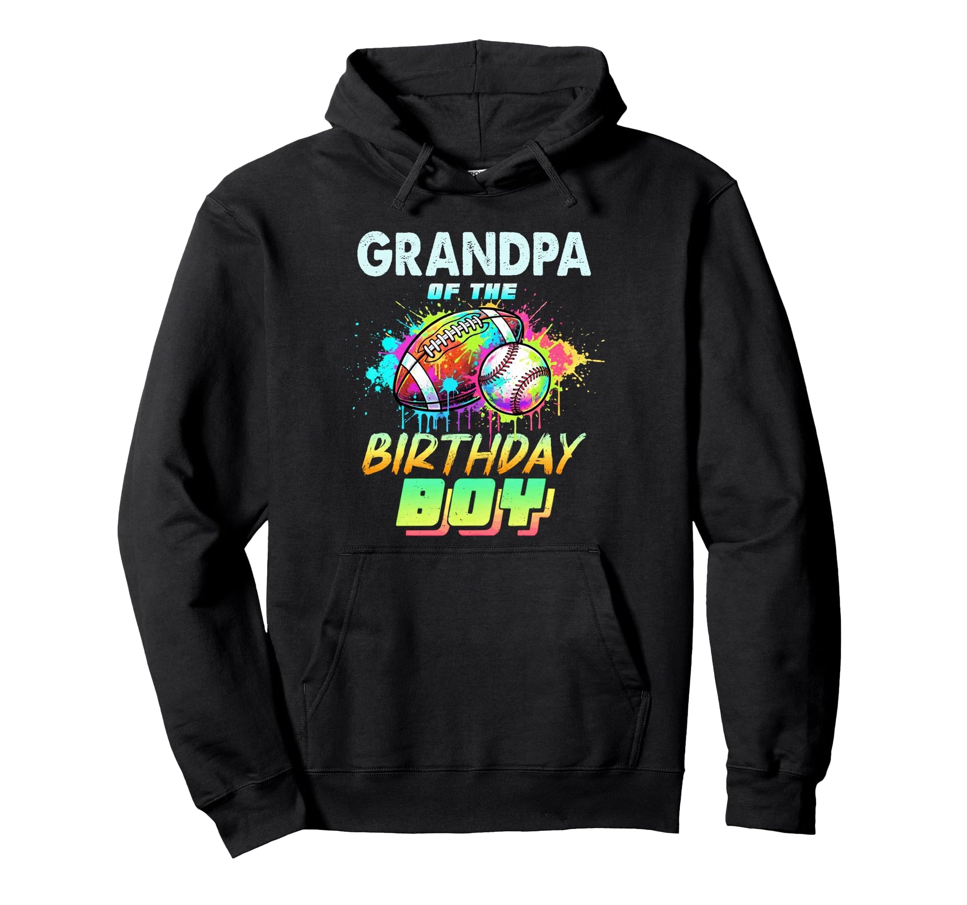Grandpa Birthday Baseball Football Hoodie - Fun Novelty Design Unisex - T-Shirt, Sweatshirt, Hoodie