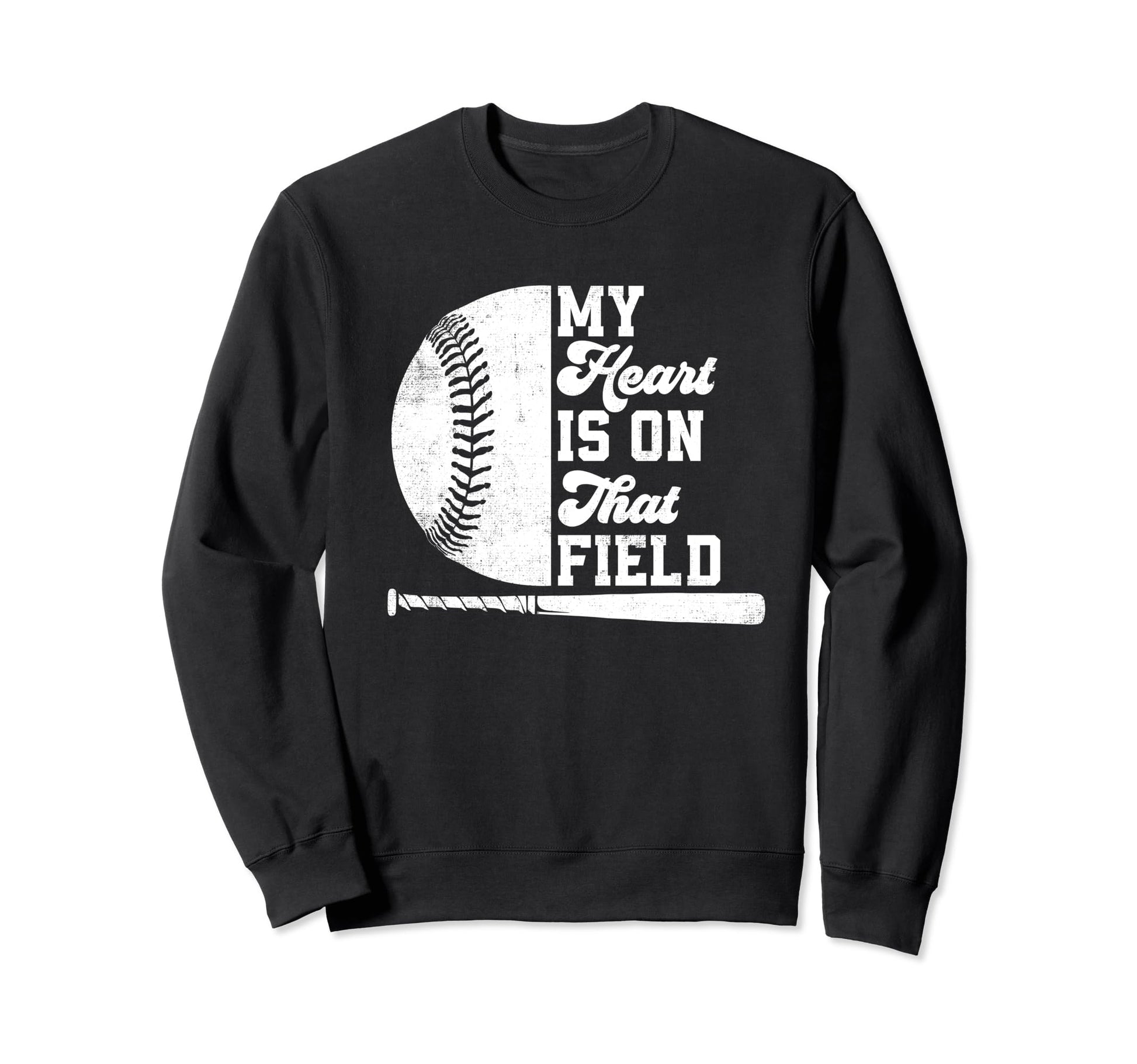 Proud Baseball Dad Fan My Heart Is Sweatshirt - Unique Graphic Men Women - T-Shirt, Sweatshirt, Hoodie