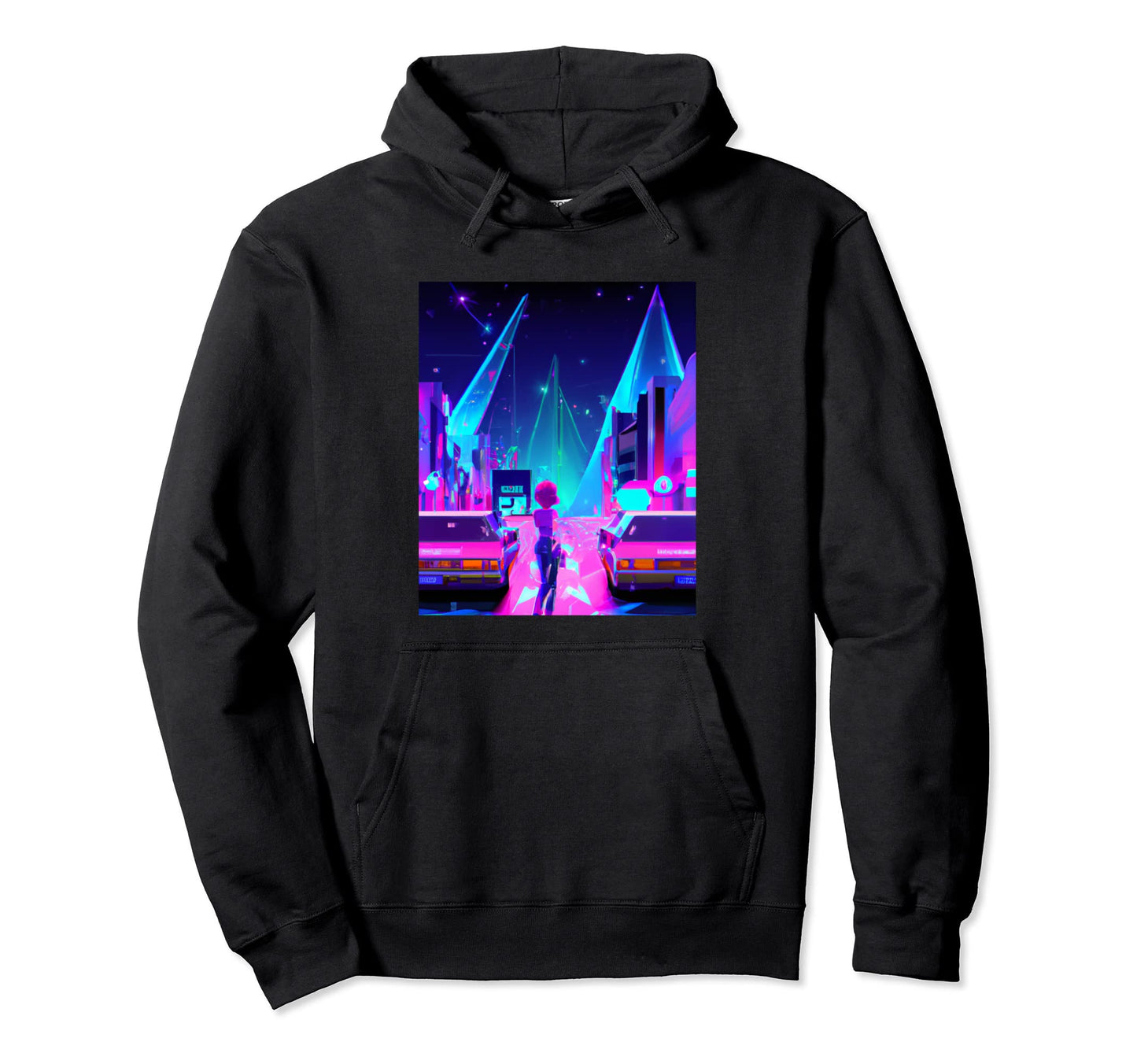 Vaporwave Car Synthwave Hoodie - Aesthetic Graphic for Adults - T-Shirt, Sweatshirt, Hoodie