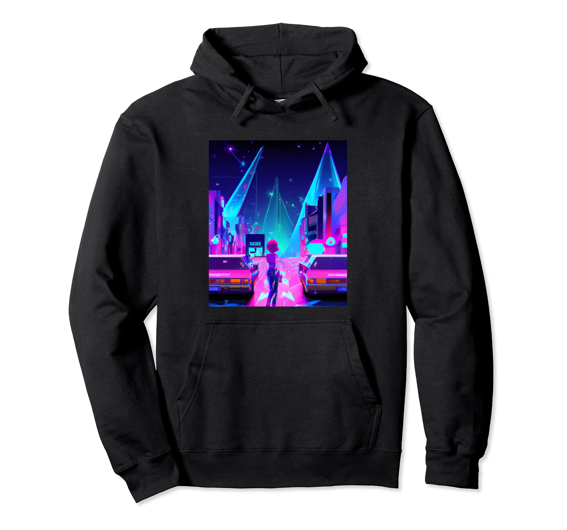 Vaporwave Car Synthwave Hoodie - Aesthetic Graphic for Adults - T-Shirt, Sweatshirt, Hoodie