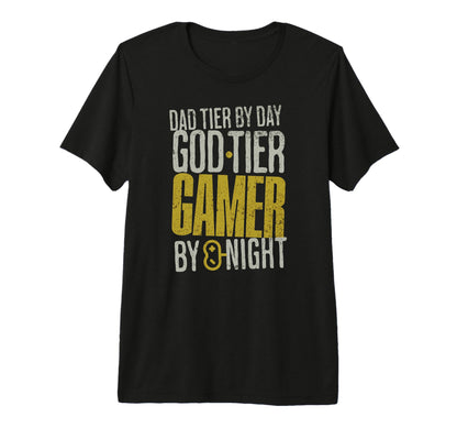Funny Gaming Dad Tier Day God Level T-Shirt - Minimalist Print Unisex - T-Shirt, Sweatshirt, Hoodie