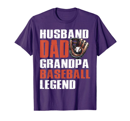 Husband Dad Grandpa Baseball Legend T-Shirt - Aesthetic Graphic for Adults - T-Shirt, Sweatshirt, Hoodie