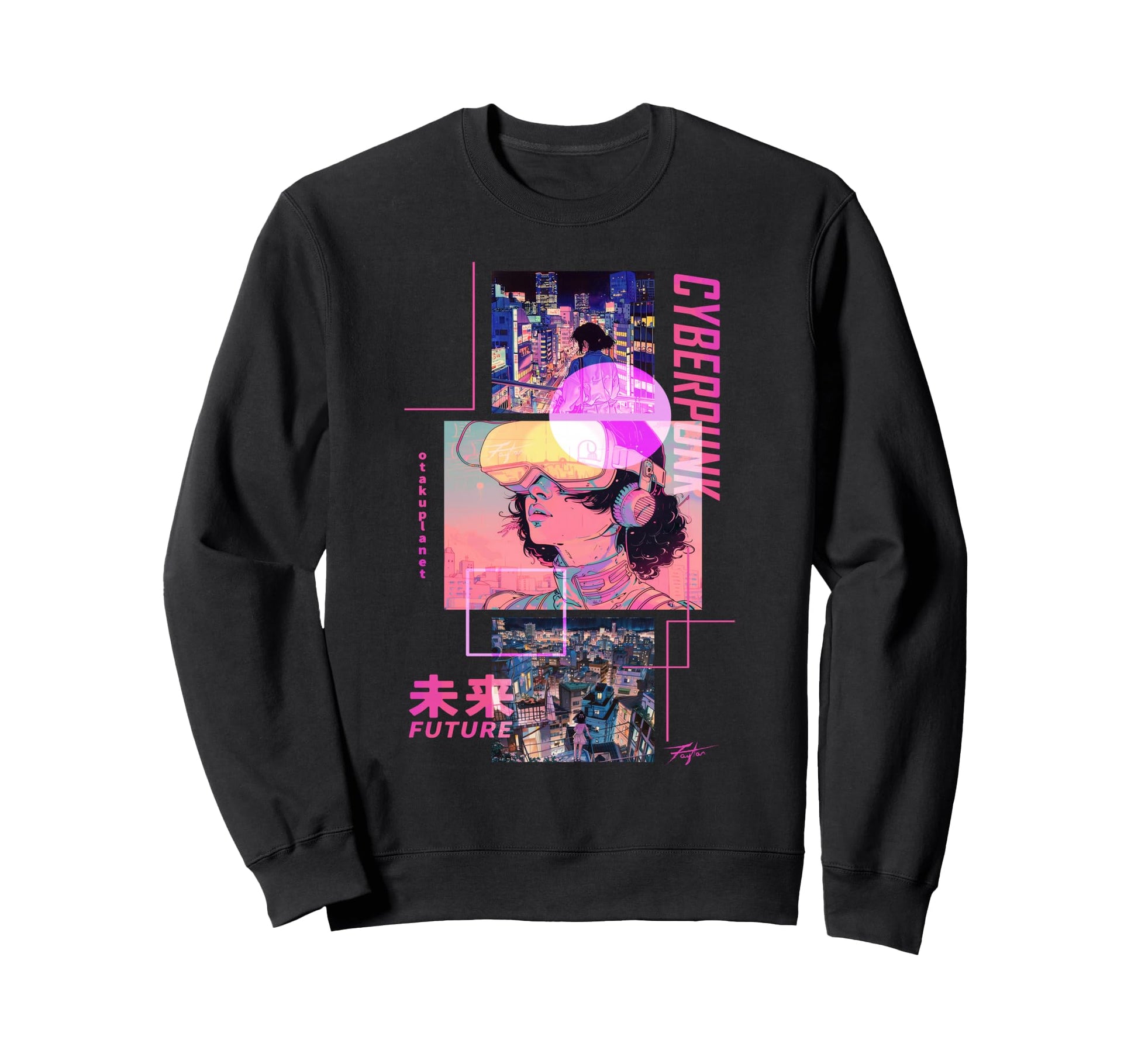 Japan Cyberpunk Anime Futurist Sweatshirt - Casual Everyday Wear Men Women - T-Shirt, Sweatshirt, Hoodie