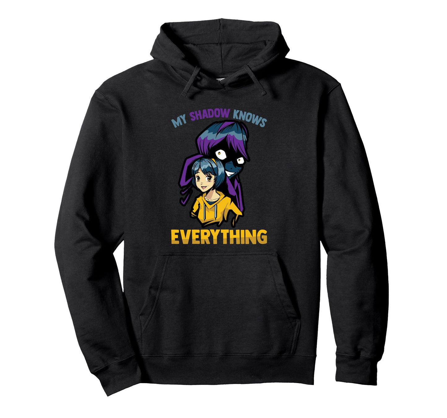 Alt Aesthetics My Shadow Knows Everything Hoodie - Minimalist Print Unisex - T-Shirt, Sweatshirt, Hoodie