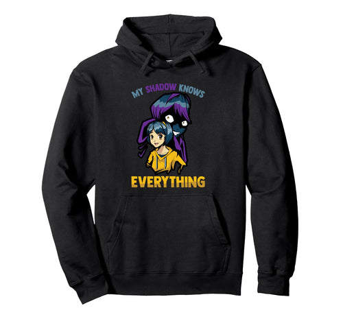 Alt Aesthetics My Shadow Knows Everything Hoodie - Minimalist Print Unisex - T-Shirt, Sweatshirt, Hoodie