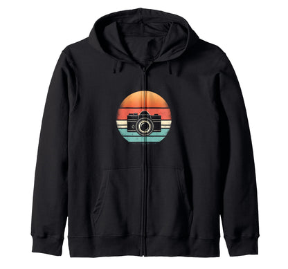 Camera Sunset Hoodie - Streetwear Style Unisex - T-Shirt, Sweatshirt, Hoodie