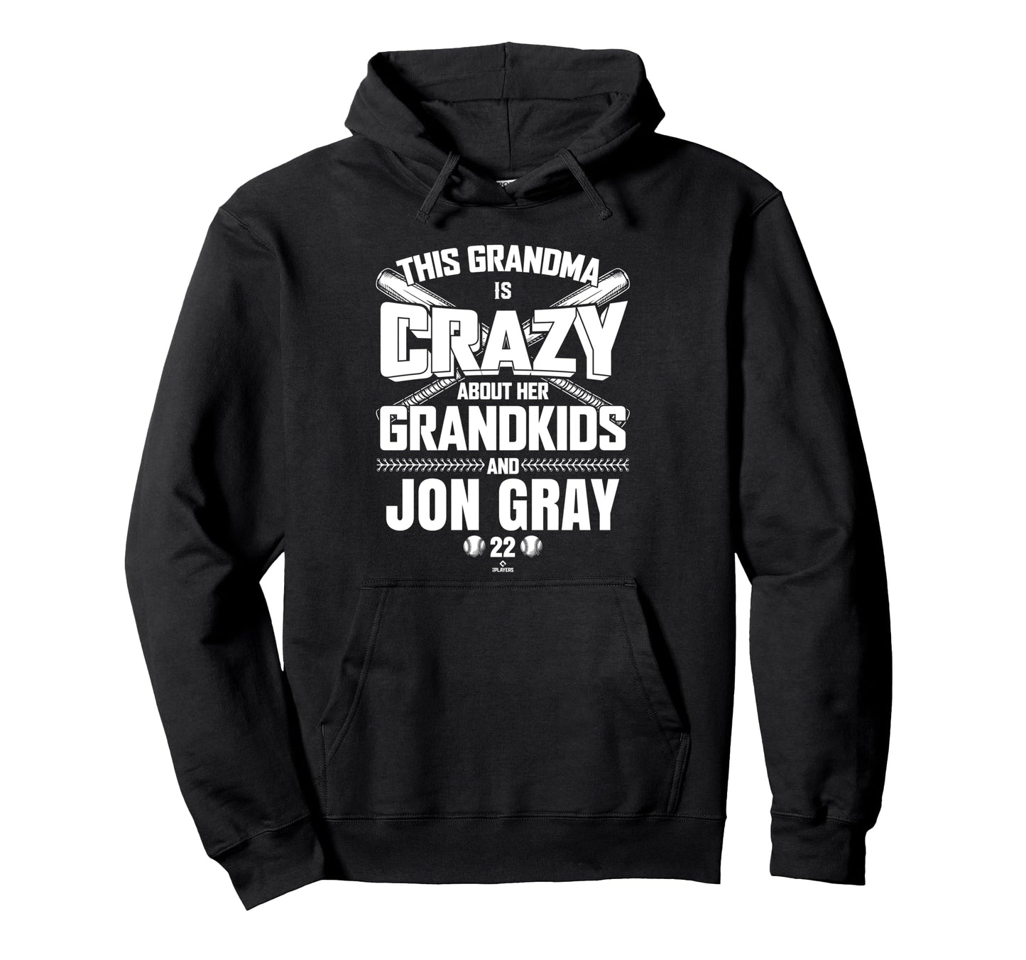 Grandma Crazy Jon Gray Texas Baseball Mlbpa Hoodie - Novelty Apparel Unisex - T-Shirt, Sweatshirt, Hoodie
