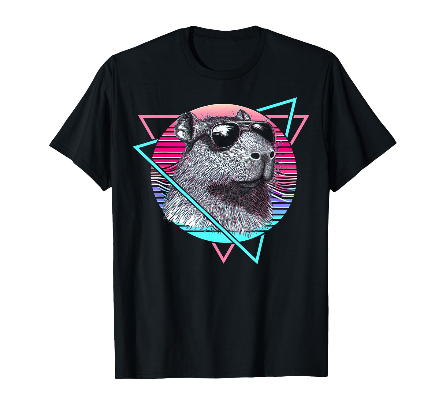 Capybara Capibara Sunglasses T-Shirt - Minimalist Print Men Women - T-Shirt, Sweatshirt, Hoodie