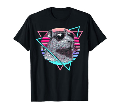 Capybara Capibara Sunglasses T-Shirt - Minimalist Print Men Women - T-Shirt, Sweatshirt, Hoodie