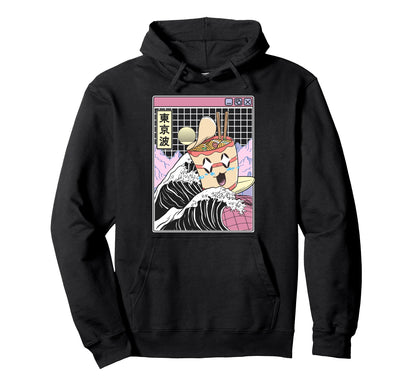 Instant Ramen Noodles Surfing Hoodie - Aesthetic Graphic for Adults - T-Shirt, Sweatshirt, Hoodie