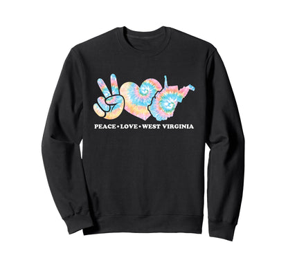 Tie Dye West Virginia Hippie Gift Co Sweatshirt - Graphic Print Men Women - T-Shirt, Sweatshirt, Hoodie