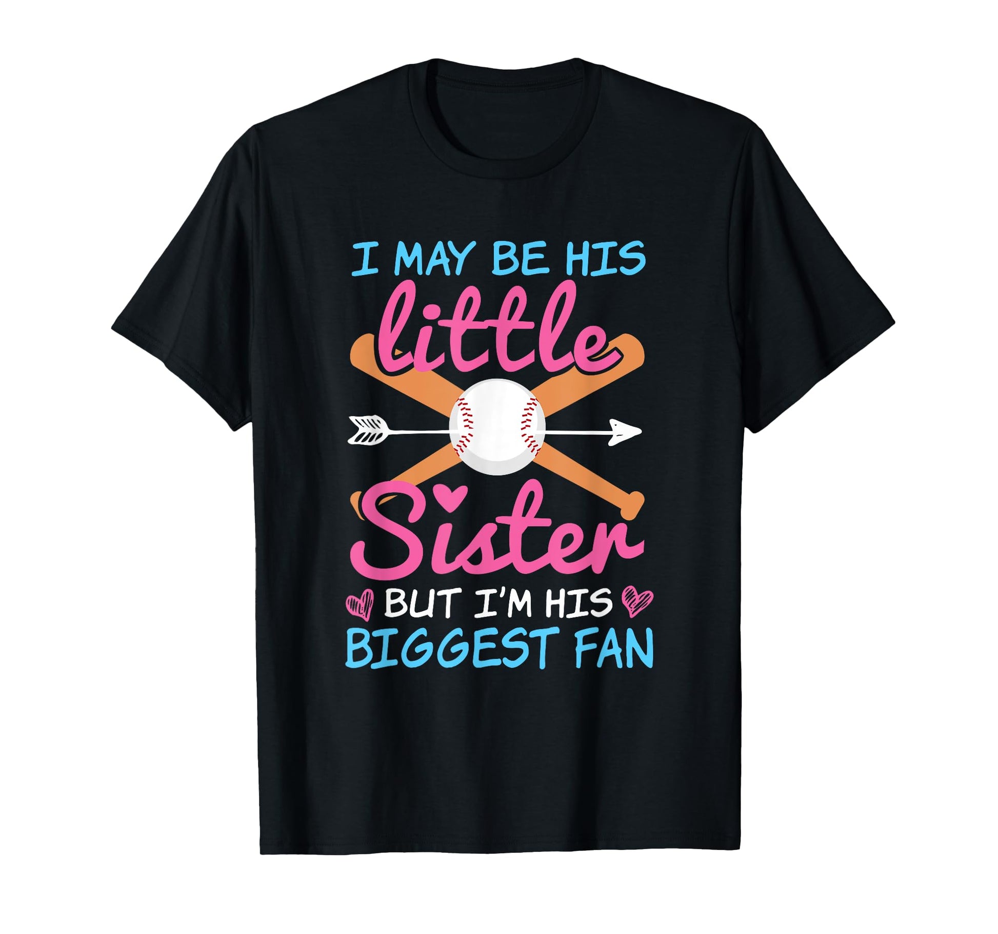 Little Sister Baseball Im His T-Shirt - Minimalist Print for Adults - T-Shirt, Sweatshirt, Hoodie